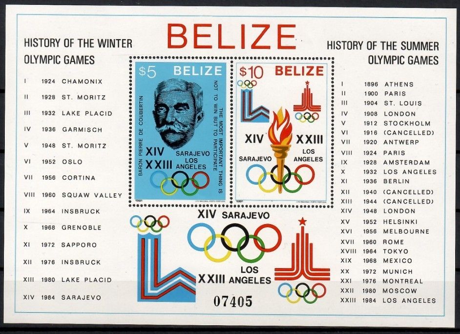 Znaczek Belize 1981 Mi bl 36A Czyste **