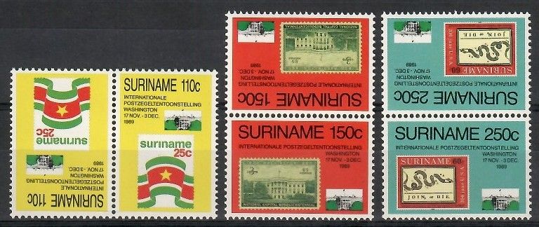 Znaczek Surinam 1989 Mi 1314-1316 Czyste **