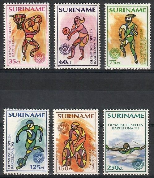 Znaczek Surinam 1992 Mi 1407-1412 Czyste **