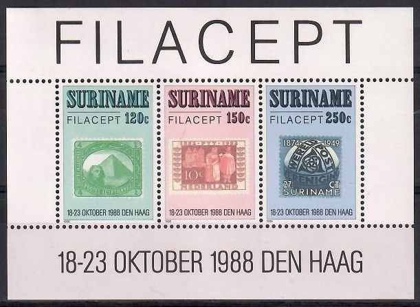 Znaczek Surinam 1988 Mi bl 48 Czyste **