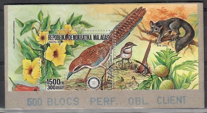 Znaczek Madagaskar 1988 Mi PR bl 73 Stemplowane