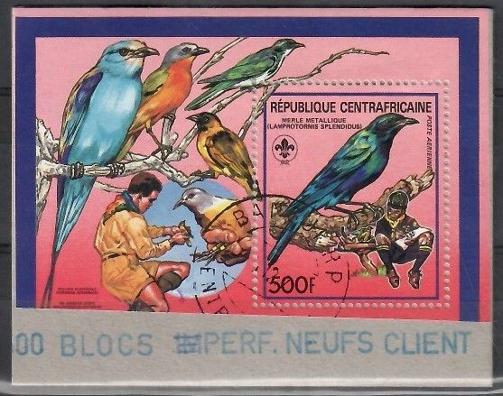 Znaczek Republika Środkowoafrykańska 1988 Mi PR bl 435 Stemplowane