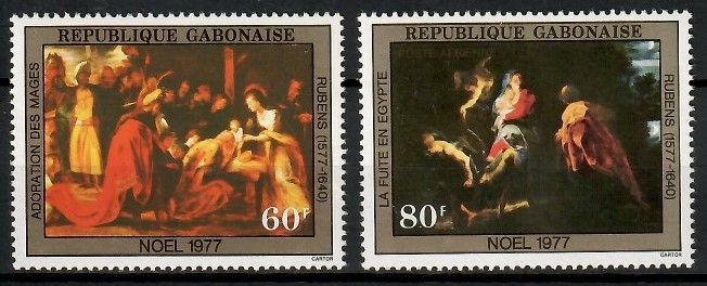 Znaczek Gabon 1977 Mi 646-647 Czyste **