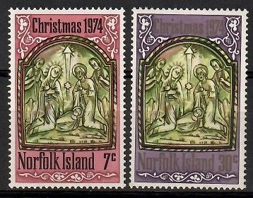 Znaczek Norfolk 1974 Mi 158-159 Czyste **