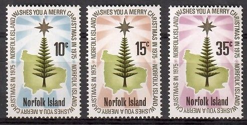 Znaczek Norfolk 1975 Mi 170-172 Czyste **