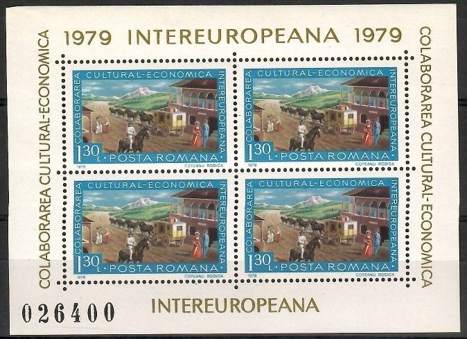 Znaczek Rumunia 1979 Mi bl 157 Czyste **