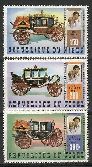 Znaczek Niger 1981 Mi 758-760 Czyste **
