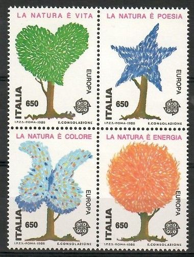 Znaczek Włochy 1986 Mi 1968-1971 Czyste **