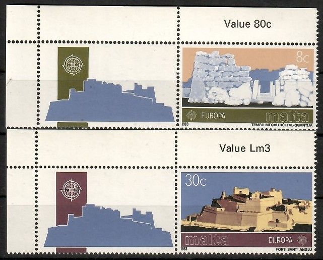 Znaczek Malta 1983 Mi zf680-681 Czyste **