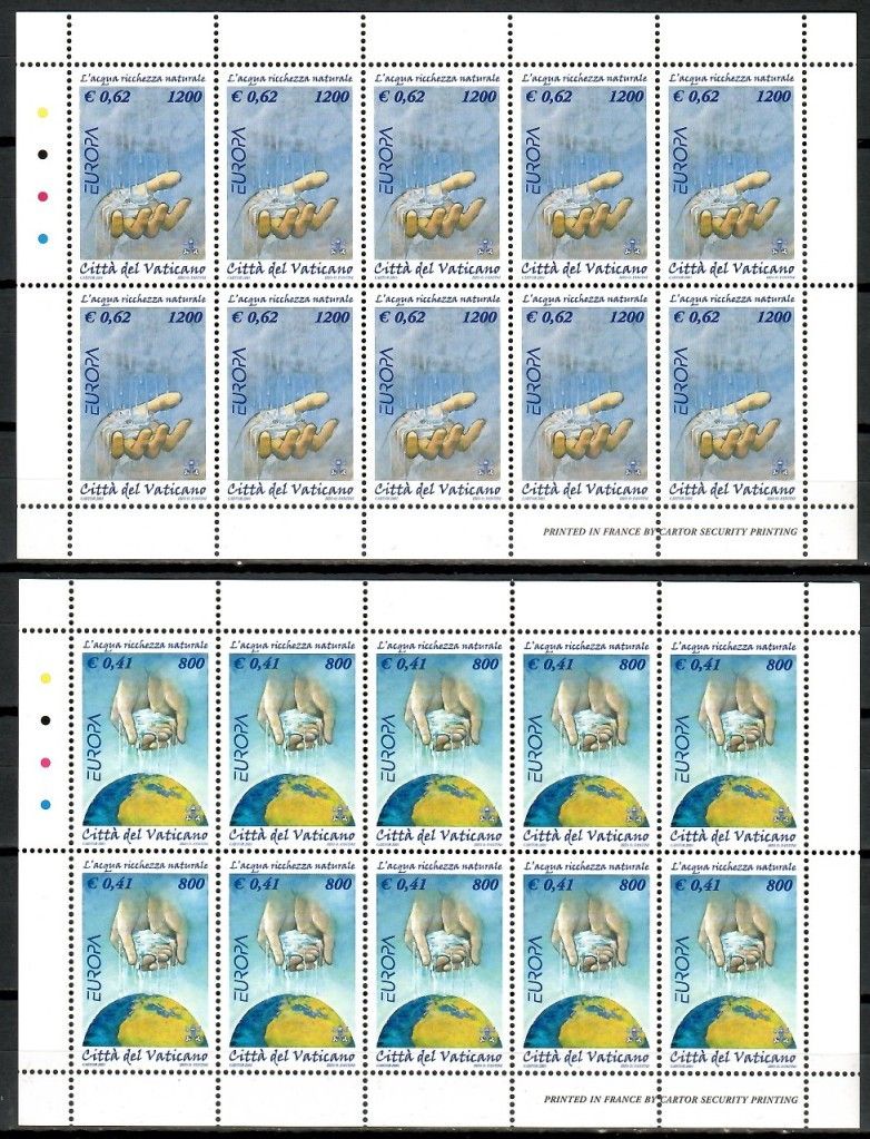 Znaczek Watykan 2001 Mi ark 1372-1373 Czyste **
