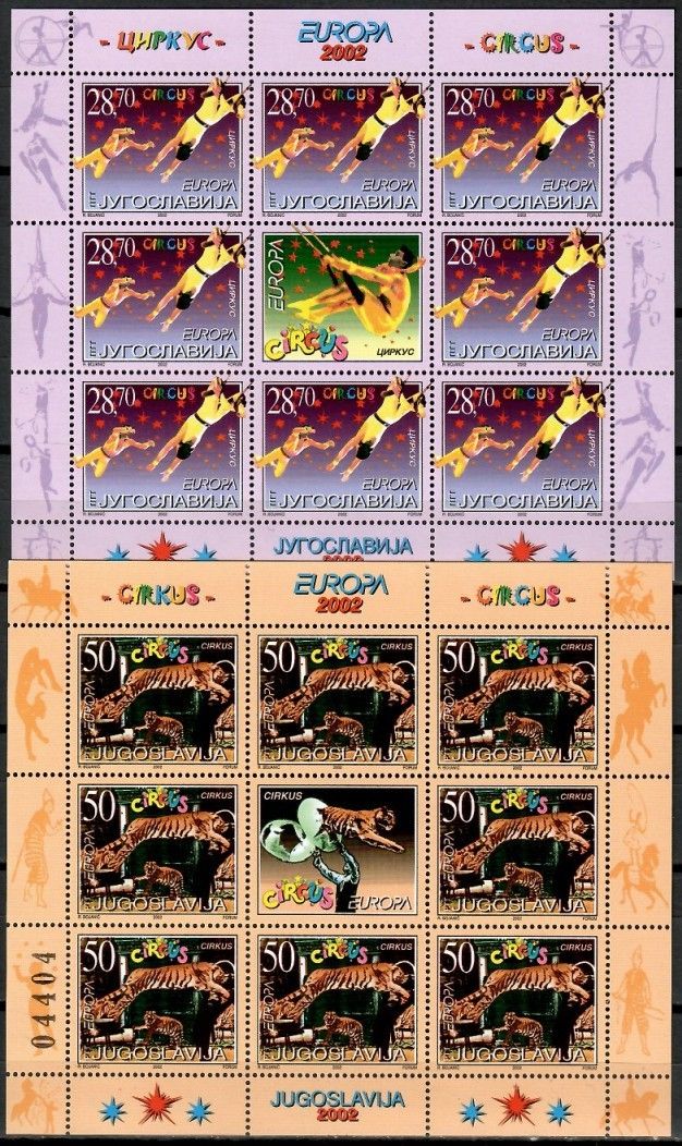Znaczek Jugosławia 2002 Mi ark 3076-3077 Czyste **