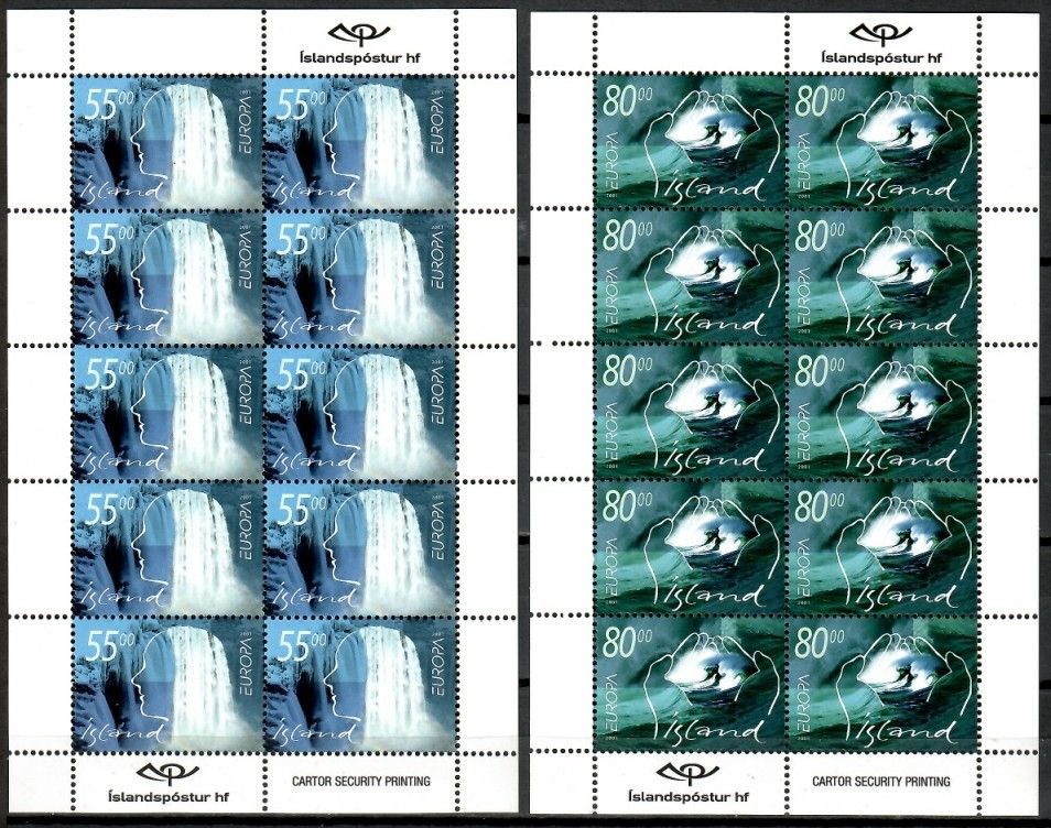 Znaczek Islandia 2001 Mi ark 981-982 Czyste **