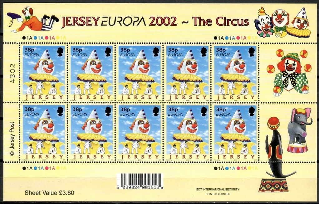 Znaczek Jersey 2002 Mi ark 1021 Czyste **