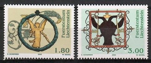 Znaczek Liechtenstein 2002 Mi 1308-1309 Czyste **