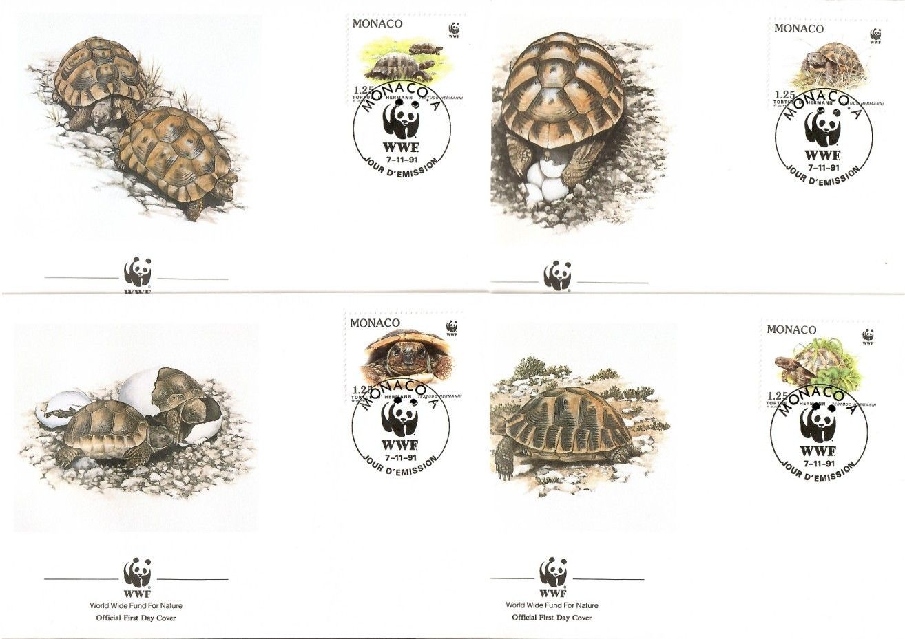 Znaczek Monako 1991 Mi 2046-2049 FDC