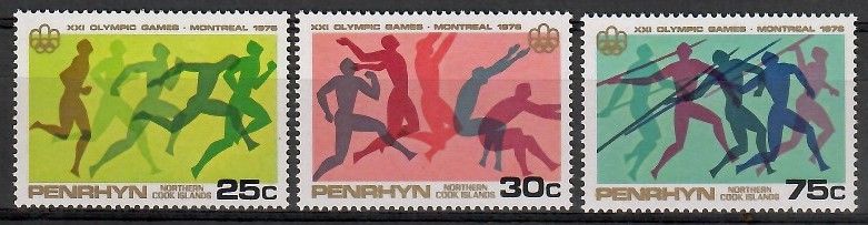 Znaczek Penrhyn 1976 Mi 83-85 Czyste **