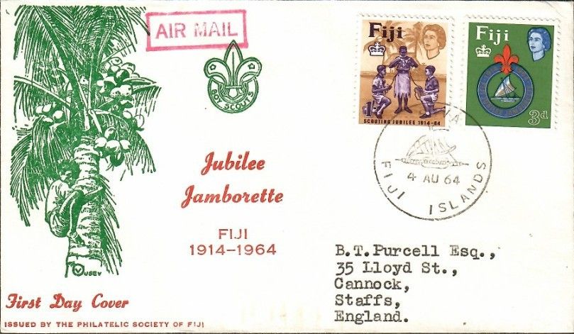 Znaczek Fidżi 1964 Mi adr 178-179 FDC
