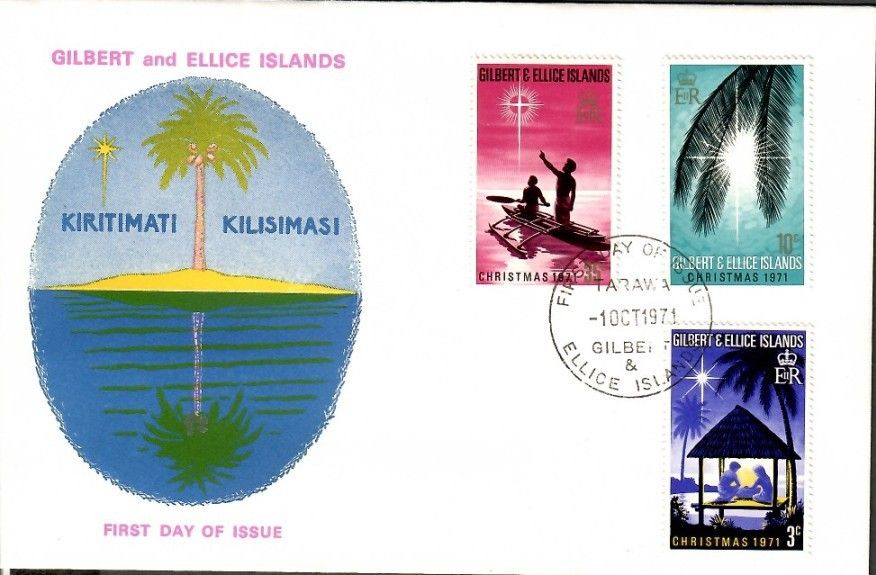 Znaczek Wyspy Gilberta i Ellice 1971 Mi 185-187 FDC