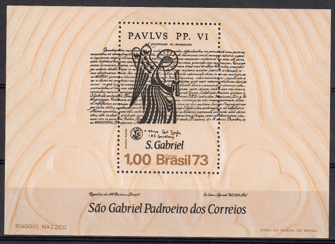 Znaczek Brazylia 1973 Mi bl 33 Czyste **