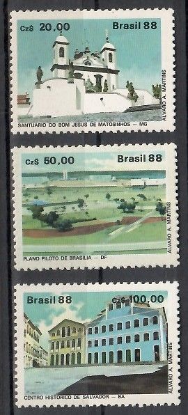 Znaczek Brazylia 1988 Mi 2252-2254 Czyste **