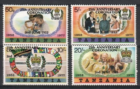 Znaczek Tanzania 1978 Mi 99-102I Czyste **