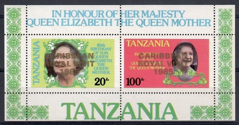 Znaczek Tanzania 1986 Mi bl 49B Czyste **