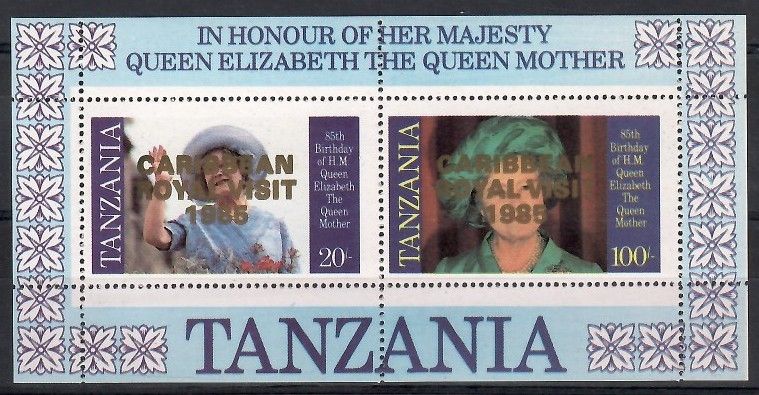 Znaczek Tanzania 1986 Mi bl 50b Czyste **