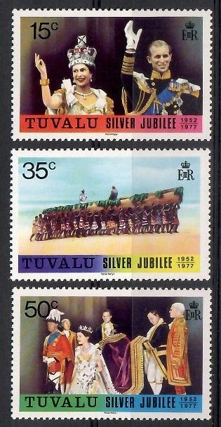 Znaczek Tuvalu 1977 Mi 43-45 Czyste **