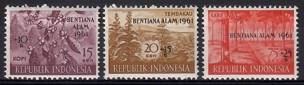Znaczek Indonezja 1961 Mi 288-290 Czyste **