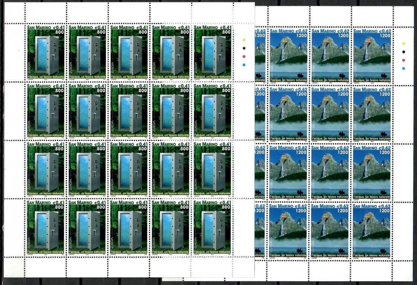 Znaczek San Marino 2001 Mi ark 1950-1951 Czyste **