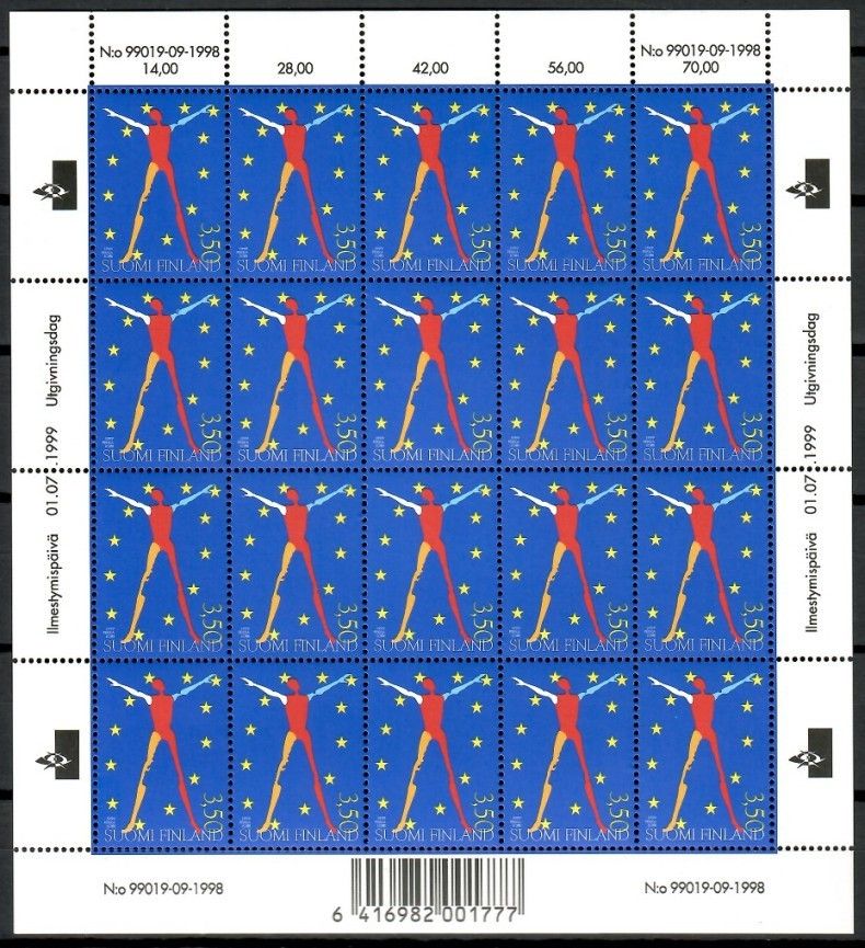 Znaczek Finlandia 1999 Mi ark 1483 Czyste **