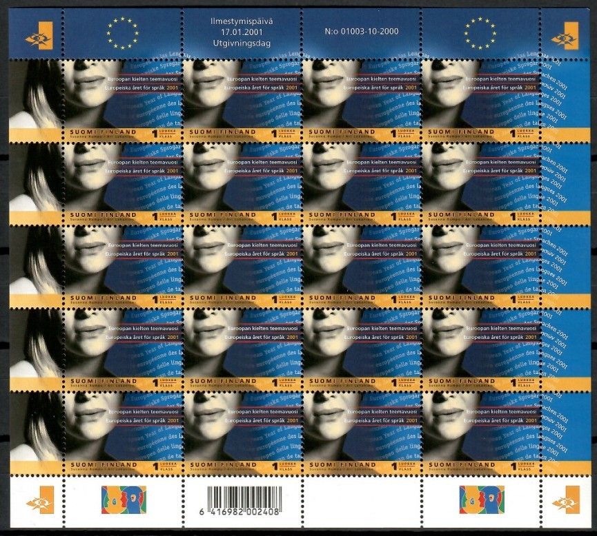 Znaczek Finlandia 2001 Mi ark 1554 Czyste **