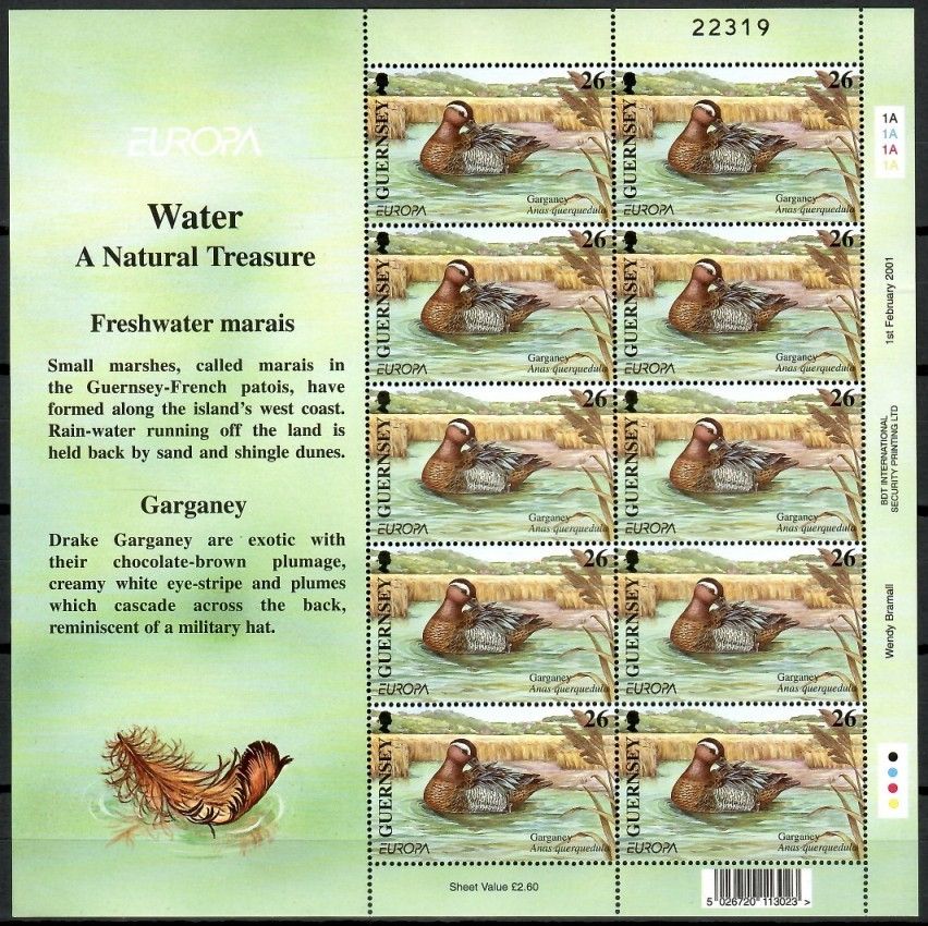 Znaczek Guernsey 2001 Mi ark 881 Czyste **
