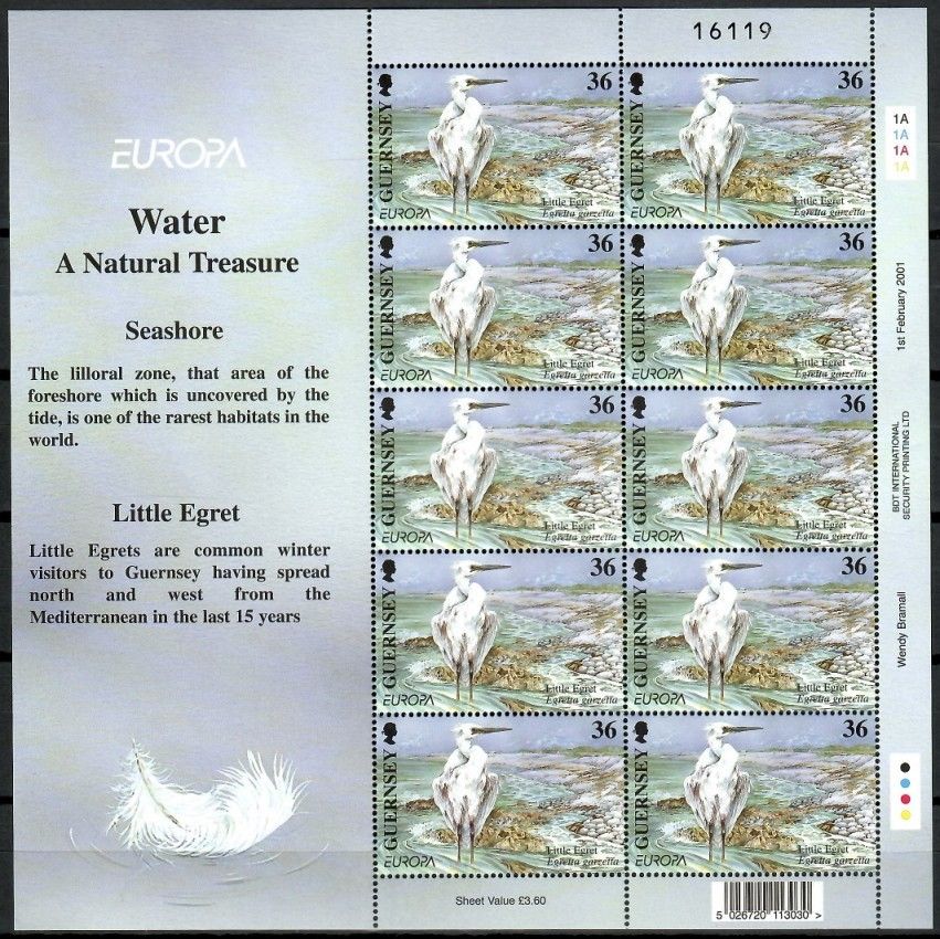 Znaczek Guernsey 2001 Mi ark 882 Czyste **