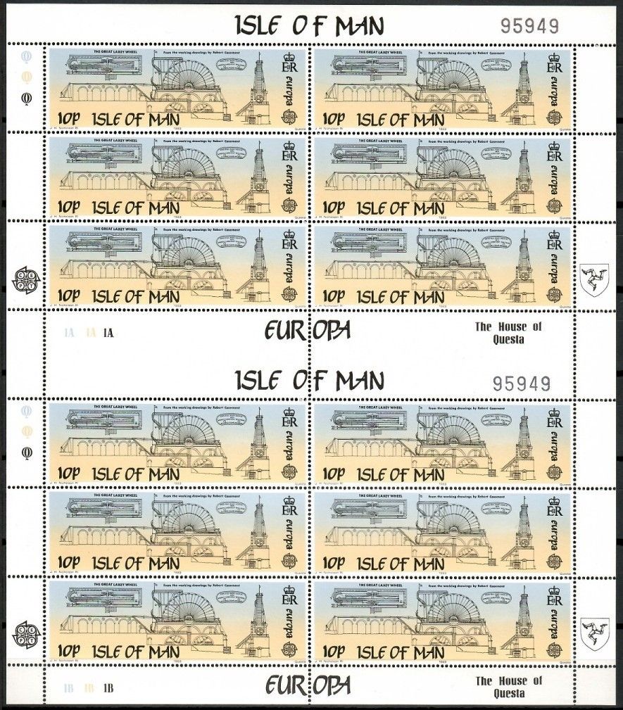 Znaczek Wyspa Man 1983 Mi ark 240-241 Czyste **