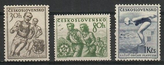 Znaczek Czechosłowacja 1954 Mi 856-858 Czyste **