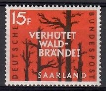 Znaczek Saara 1958 Mi 431 Czyste **