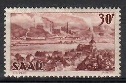 Znaczek Saara 1951 Mi 285 Z podlepką *