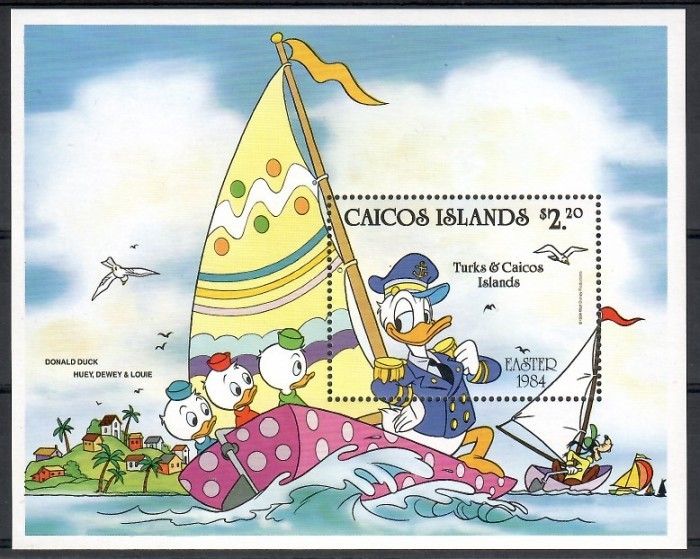 Znaczek Caicos Islands 1984 Mi bl 5 Czyste **
