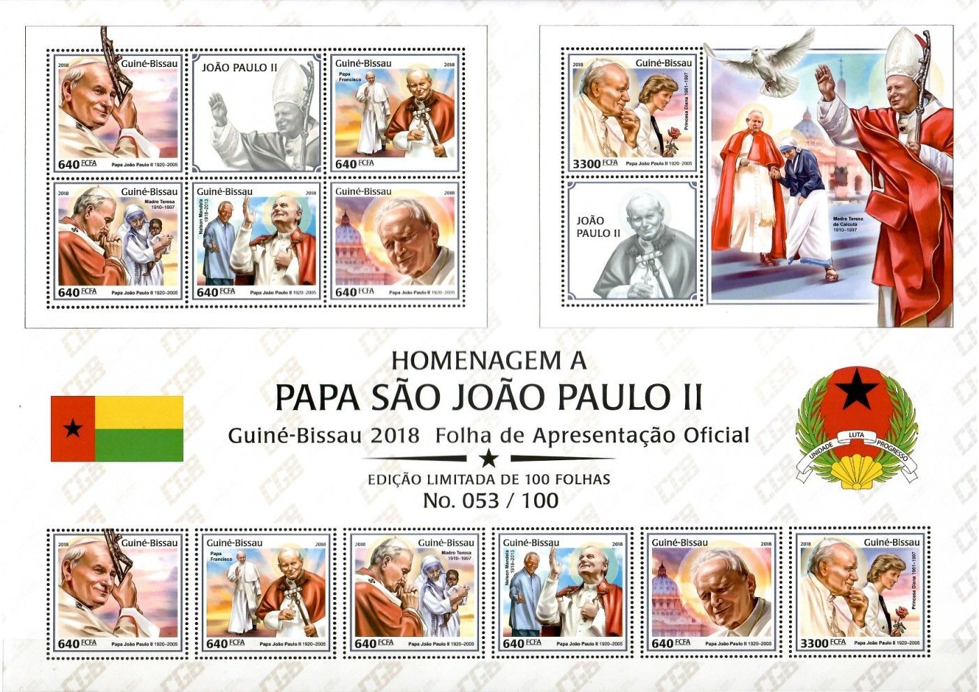 Znaczek Gwinea Bissau 2018 Mi ark 9906-9910+ bl 1707 Czyste **