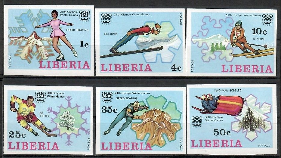 Znaczek Liberia 1976 Mi 980-985B Czyste **