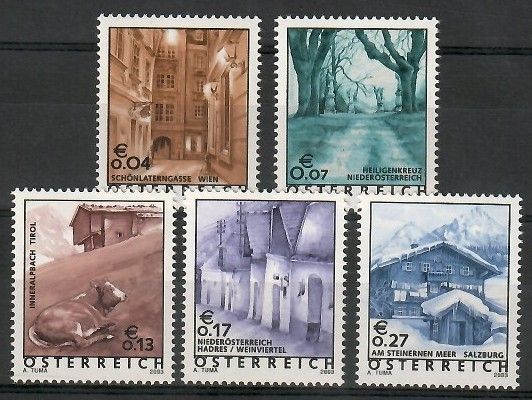 Znaczek Austria 2003 Mi 2420-2424 Czyste **