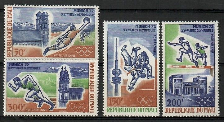 Znaczek Mali 1972 Mi 316-319 Czyste **