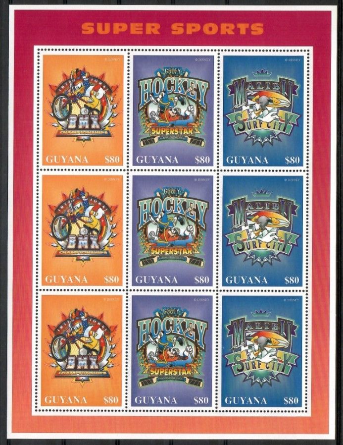 Znaczek Gujana 1996 Mi ark 5635-5637 Czyste **