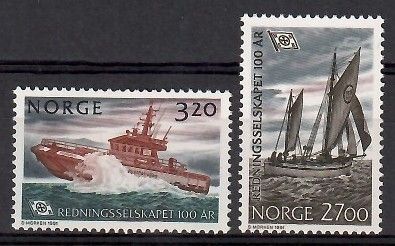 Znaczek Norwegia 1991 Mi 1066-1067 Czyste **