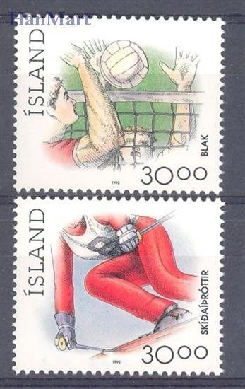Znaczek Islandia 1992 Mi 760-761 Czyste **