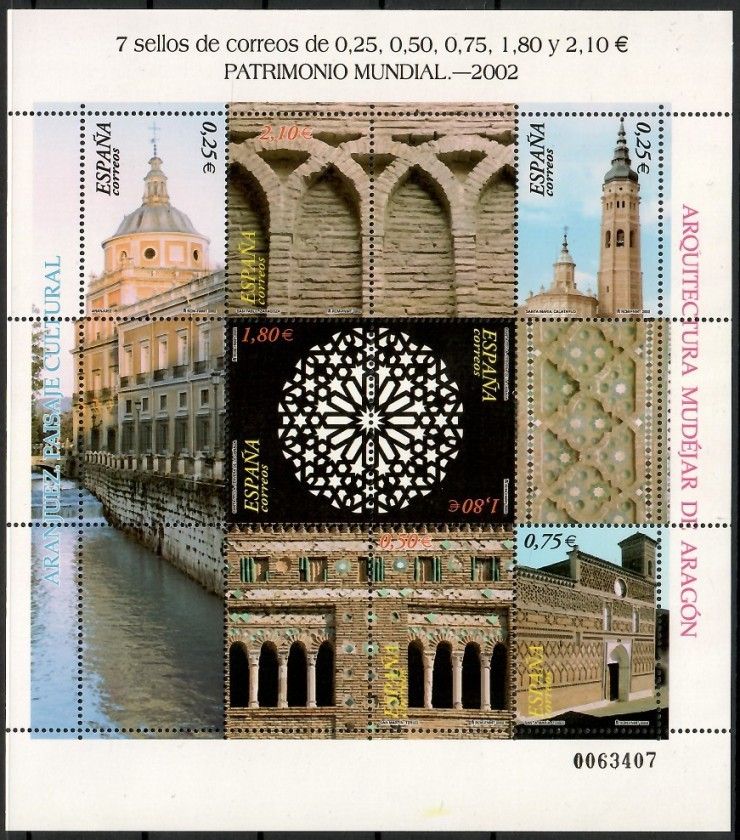 Znaczek Hiszpania 2002 Mi ark 3784-3789 Czyste **
