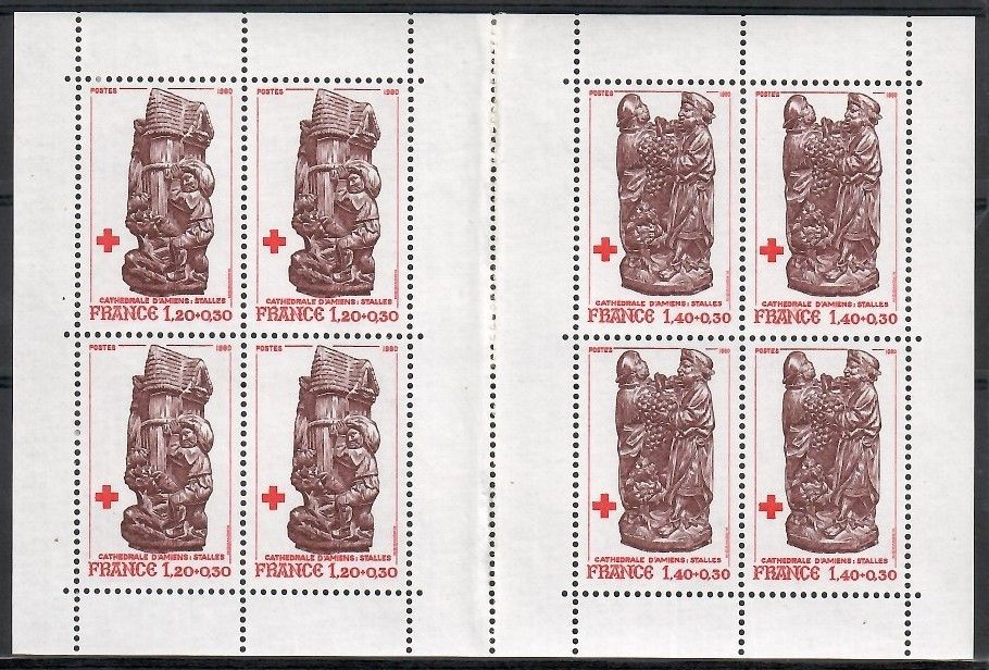 Znaczek Francja 1980 Mi h-blatt 2231-2232 Czyste **