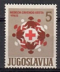 Znaczek Jugosławia 1965 Mi zwa 31 Z podlepką *