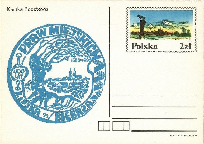 Znaczek Polska 1980 Fi Cp 777 Całostka pocztowa